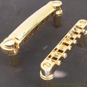 GOLD TUNE-O-MATIC TYPE BRIDGE + TAIL FOR LES PAUL ELECTRIC GUITAR